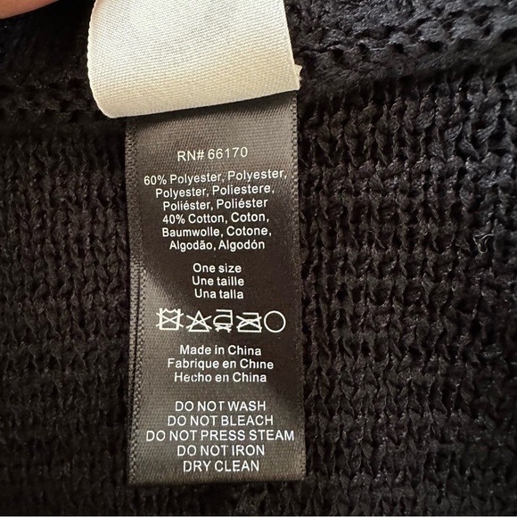 Akemi + Kin by Anthropologie Black Oversized Open Front Knit Cardigan - Picture 10 of 12